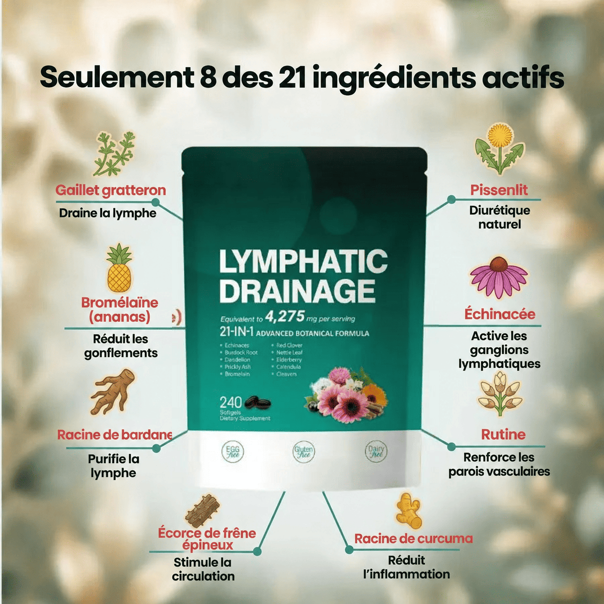 Lymélia gélules pour le drainage lymphatique